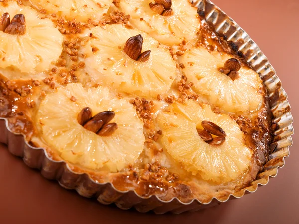 Nahaufnahme von Ananas-Torte — Stockfoto