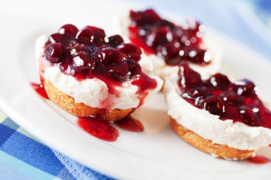 Cranberries ile Mini peynir kek