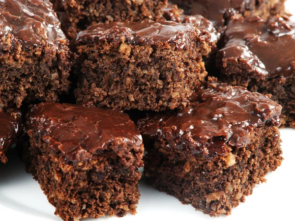 Piezas de pastel de chocolate — Foto de Stock