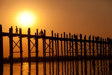 U Bein Köprüsü, Mandalay, Myanmar