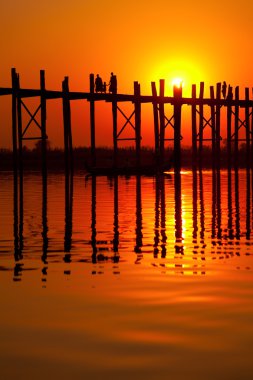 U Bein Köprüsü, Mandalay, Myanmar