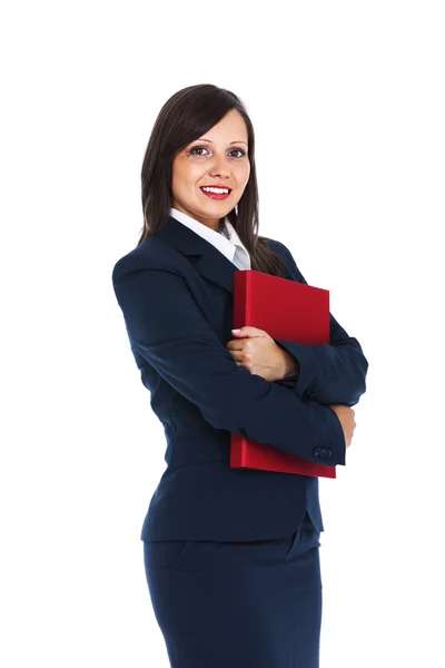 Businesswoman holding files — Stock Photo, Image