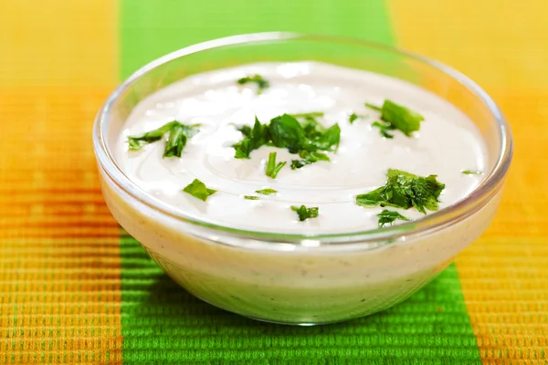 Mayonnaise sauce for salads — Stock Photo, Image