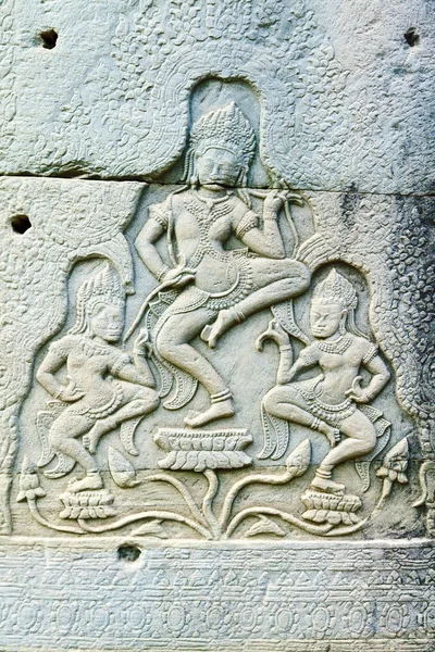 Apsara carving, Angkor wat — Stock Photo, Image