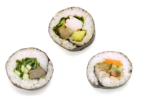 おいしい寿司を白で隔離 — ストック写真