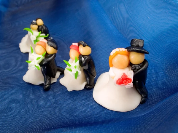 Figuras de bolo de casamento — Fotografia de Stock