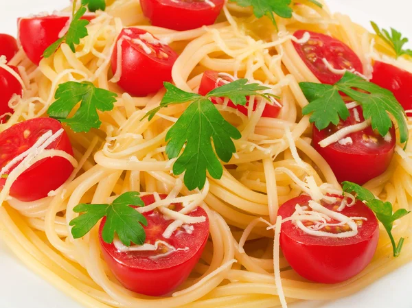 Spaghetti met cherry tomaten — Stockfoto