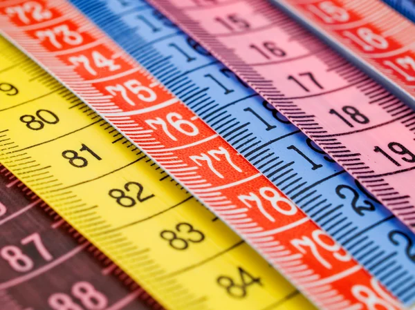 Colorful measuring tapes — Stock Photo, Image