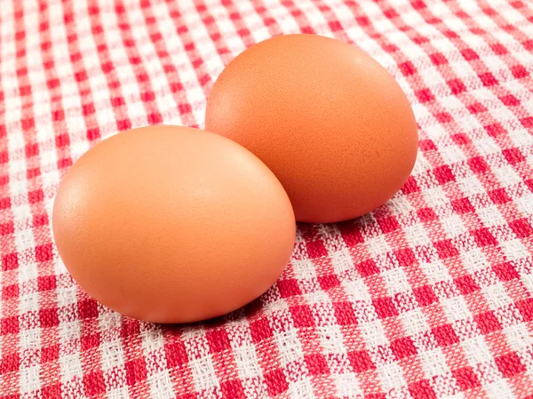 Two eggs on table — Stock Photo, Image