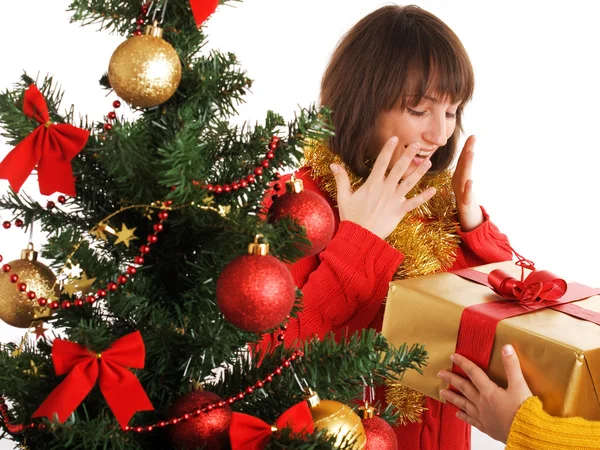 Mujeres con regalos de Navidad — Foto de Stock