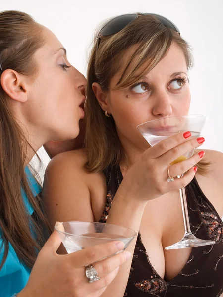 Two beautiful gossip girls — Stock Photo, Image