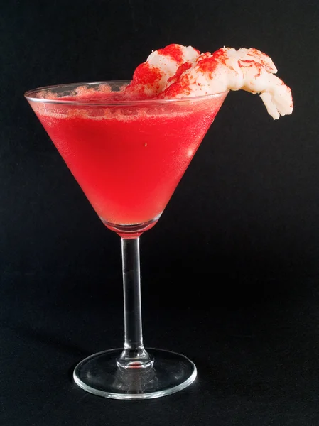 Tomato Cocktail With Shrimps — Stock Photo, Image