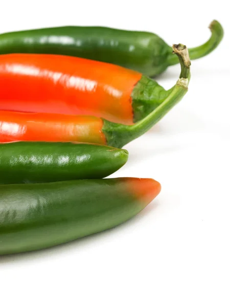 Chiles sobre blanco — Foto de Stock