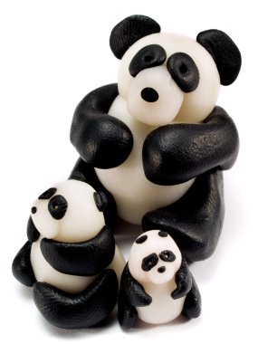 Panda aile topraktan yapılmış