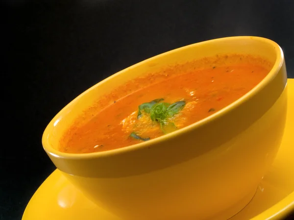 Italian soup with roasted tomatoes — Stock Photo, Image