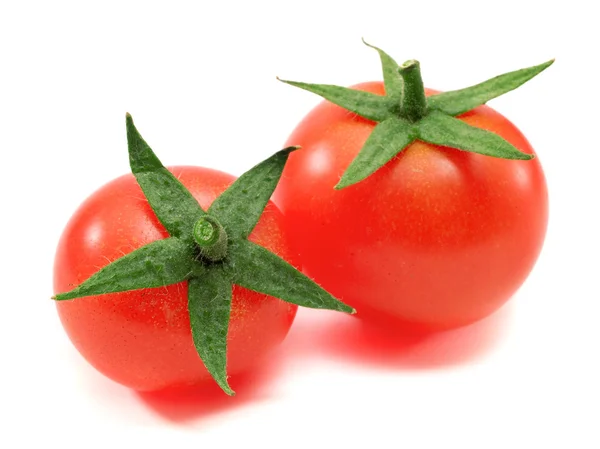 Pomodori ciliegia su bianco — Foto Stock