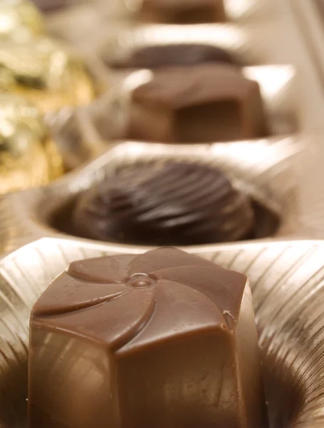 Çikolata şekerleme yakın çekim — Stok fotoğraf