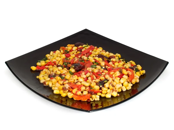 Mexický salát na talíři — Stock fotografie