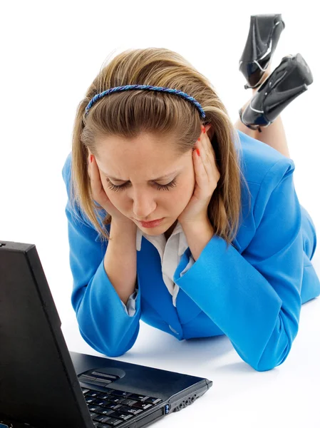 Depressed business woman — Stock Photo, Image