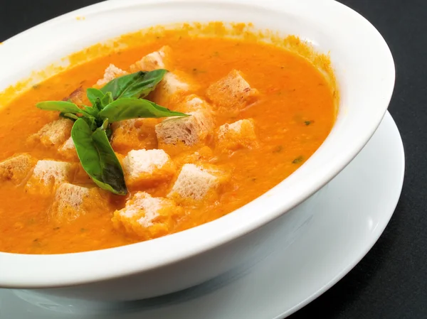 Italian soup on plate — Stock Photo, Image