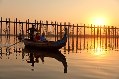 U Bein Köprüsü, Mandalay, Myanmar