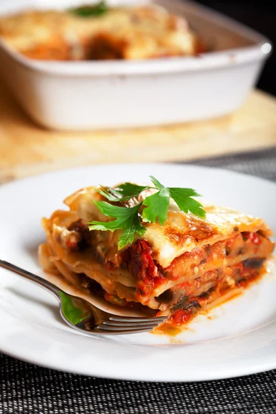 Typische Italiaanse lasagne — Stockfoto