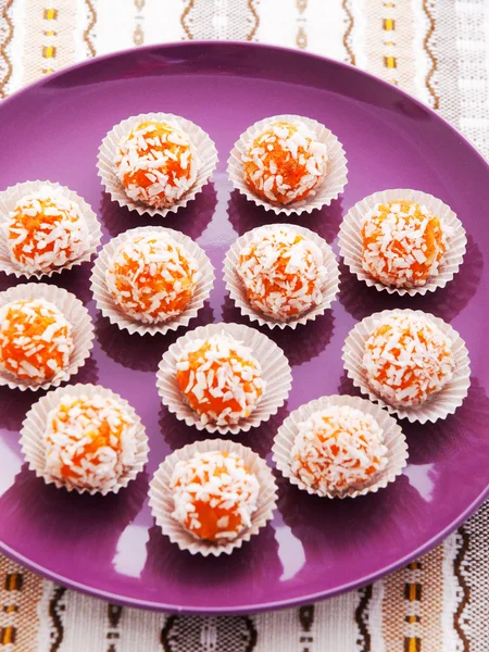 Homemade carrot candies — Stock Photo, Image