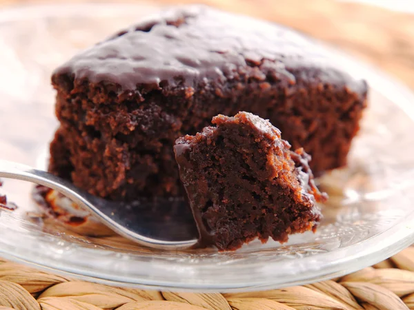 Zelfgemaakte chocolade taart — Stockfoto