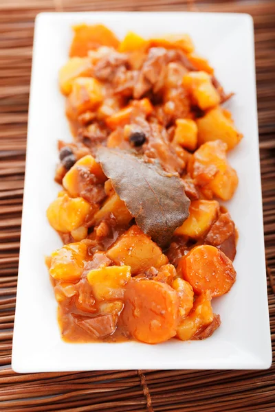 Rabbit stew with potatoes — Stock Photo, Image