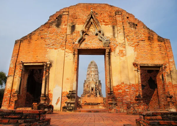 扫管笏帕玛哈泰寺大城府 — 图库照片