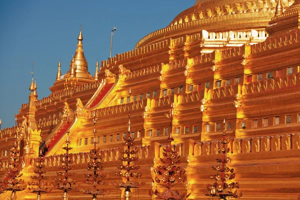 Shwezigon Pagoda, Pagan-Birma — Zdjęcie stockowe