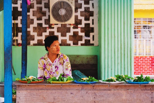 Comida de rua, Rangum — Fotografia de Stock