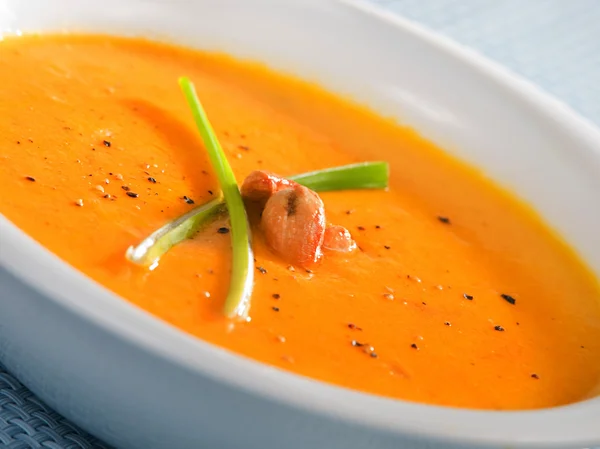 Soupe à la crème de saumon — Photo