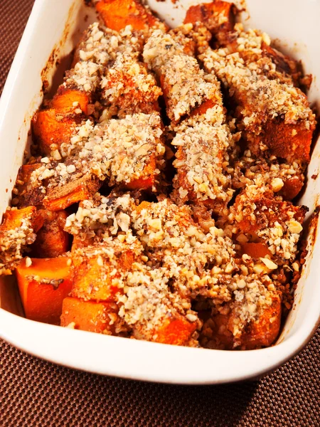 Pumpkin with nuts casserole — Stock Photo, Image