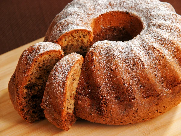 Bolo de baunilha, caseiro — Fotografia de Stock