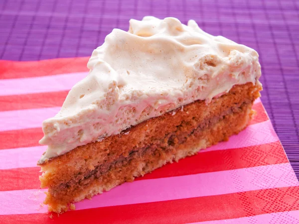 Cake with vanilla frosting — Stock Photo, Image