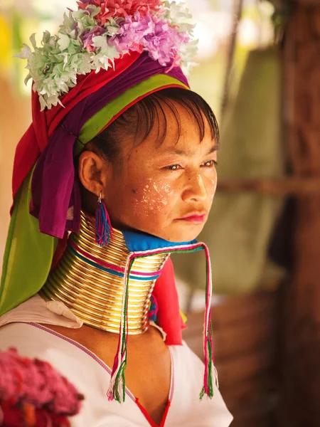 Long neck woman in Thailand — Stock Photo, Image