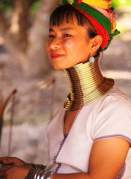 Long neck woman in Thailand — Stock Photo, Image