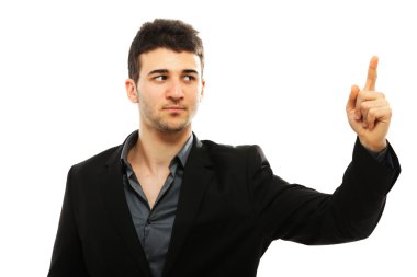 genç işadamı yukarı dönük