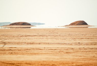 Mirage in Sahara Desert, Tunisia clipart