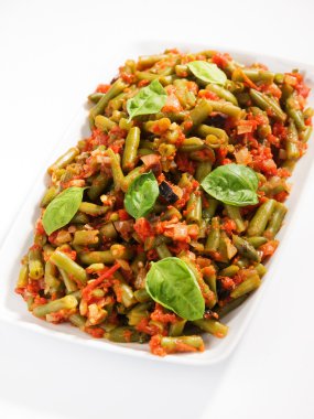 Fransızca fasulye ve domates güveç