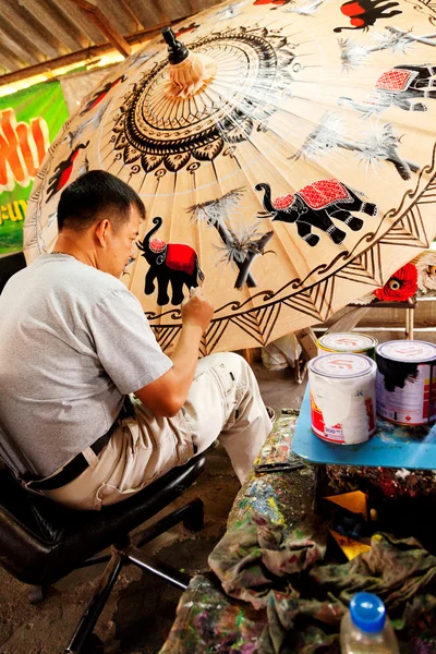 Pintura guarda-chuva em Chiand Mai — Fotografia de Stock