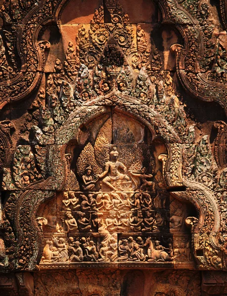 Tempio cambogiano Banteay Srei — Foto Stock