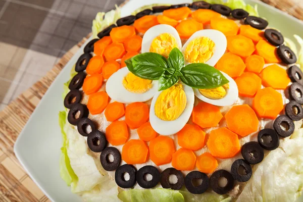 Salty pancake cake — Stock Photo, Image