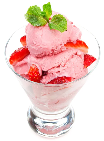 Strawberry ice cream — Stock Photo, Image