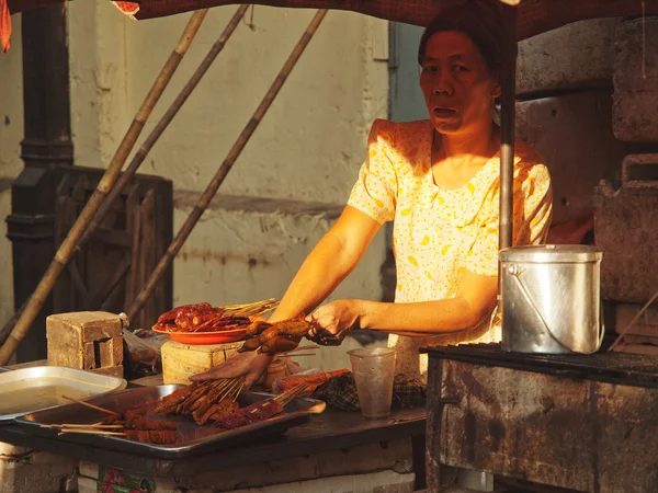 Straatmarkt in Yangon — Stockfoto