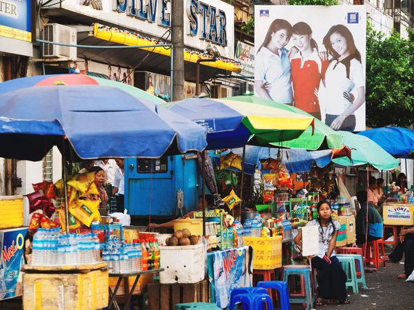 Bairro chinês, Rangum — Fotografia de Stock