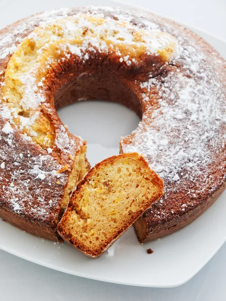 Tarta de vainilla, hecha en casa —  Fotos de Stock