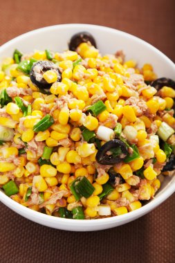 Tuna salad with sweet corn clipart