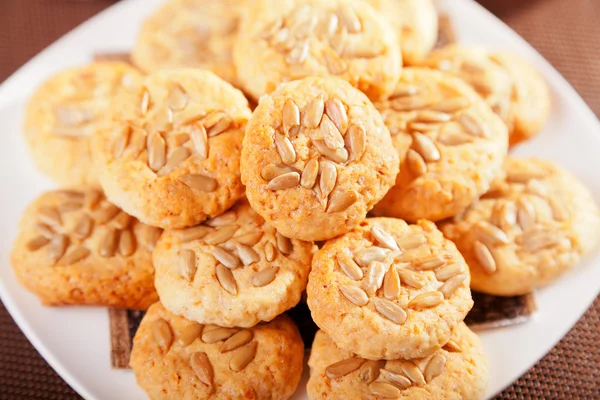 Cookies with sunflower seeds — Stock Photo, Image